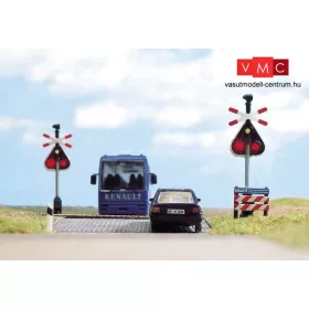   Busch 5967 Fénysorompó (2 db), holland szabvány (H0) - villogtató elektronikával