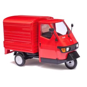 Busch 60052 Piaggio Ape 50, dobozos, piros (1:43)