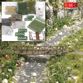 Busch 6046 Víz modellező készlet, vízinövényekkel - 125 ml modellvízzel