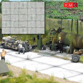 Busch 7412 Dekorlap: betonelemek (2 db) (0/H0/TT)