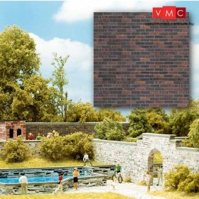 Busch 7424 Dekorlap: Téglafal, sötét (2 db) (H0/TT)