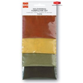   Busch 7595 Festékpor (pigment por) készlet, 4 különböző színben