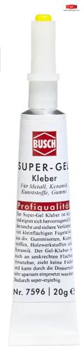 Busch 7596 Super-Gel pillanatragasztó, 20 g
