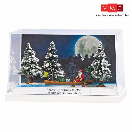 Busch 7618 Diorama: Merry Christmas XXIV - Mikulás a csónakban (H0)