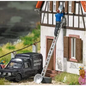 Busch 7749 Mini-Set: Parabola antennák, 10 db (H0)
