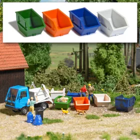   Busch 7753 Mini-Set: 4 db hulladékszállító (sittes) konténer 2,5 m³ (H0)