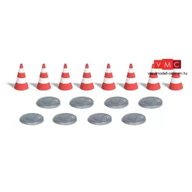 Busch 7788 Mini-Set: Csatornafedlapok és terelőbólyák (H0)