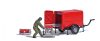Busch 7962 Action-Set: Tömlőszállító pótkocsi szivattyúval, NDK-s tűzoltóval (H0)