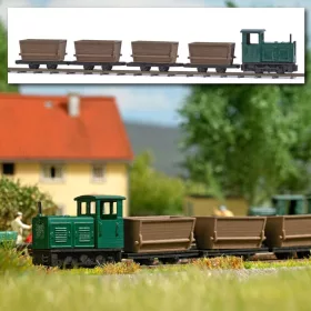   Busch 8071 Gazdasági vasút (GV) agyagszállító szerelvény készlet vágányokkal (Nf) - Nem működőképes!