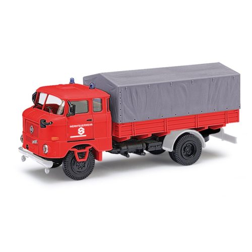 Busch 95305 IFA W50 L FP ponyvás tűzoltóautó - Feuerwehr EKOSTAHL (H0)