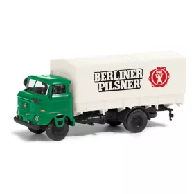   Busch 95310 IFA W50 L Sp ponyvás teherautó, Berliner Pilsner, 1985 (H0)