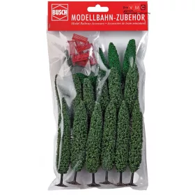 Busch 9751 Jegenyefa (18 db) - 75-120 mm, padokkal (10 db) (H0)