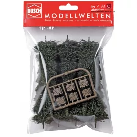 Busch 9755 Erdei nemesfenyő (7 db) - 120 mm, 6 db farakással (H0)
