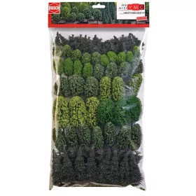 Busch 9764 Vegyes erdő, lombos és fenyőfa, 70 db - 40-105 mm (H0/TT)