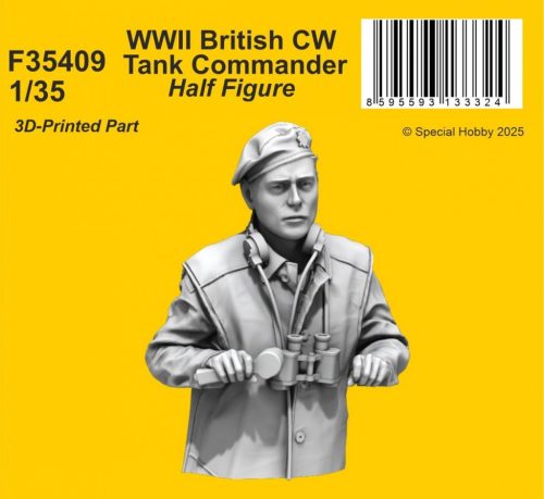 CMKF35409 WWII British CW Tank Commander / Half Figure 1/35 figura makett