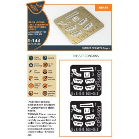   Clear Prop CPA144001 Mitsubishi Ki-51 Sonia (all versions) PE parts for CP kits CP14401/CP14402/CP14403 (1/144) feljavító készlet