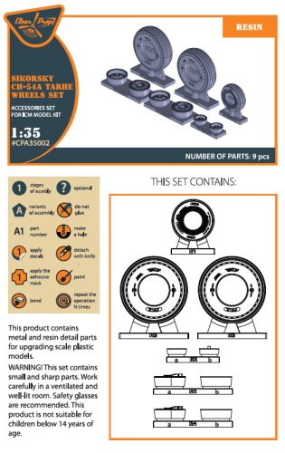 Clear Prop CPA35002 CH-54A Tarhe wheels set (1/35)