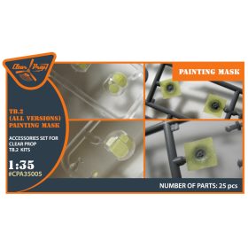   Clear Prop CPA35005 TB.2 painting mask on "yellow kabuki paper" for CP kits (1/35) maszkolósablon