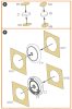 Clear Prop CPA48020 I-16  (early version) painting mask on "yellow kabuki paper" for CP kit (1/48)