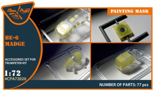 Clear Prop CPA72020 Be-6 Madge Wheels and Canopy Frame Masks for Trumpeter Kit (1/72) maszkolósablon