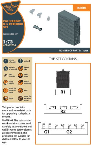 Clear Prop CPA72034 Polikarpov R-5 Exterior set (1/72)