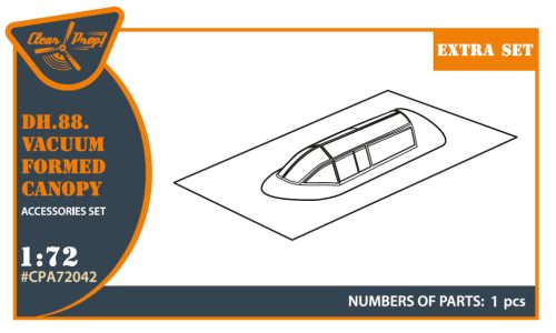 Clear Prop CPA72042 DH.88 Comet vacuum formed canopy for CP kits (1/72)