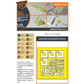   Clear Prop CPA72063 M6A1-K Nanzan painting mask on "yellow kabuki paper" for Tamiya kit 60738 (1/72) maszkolósablon