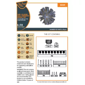   Clear Prop CPA72094 Mitsubishi A5M Claude (all versions) resin engine set for CP kits upgrated (1/72) feljavító készlet