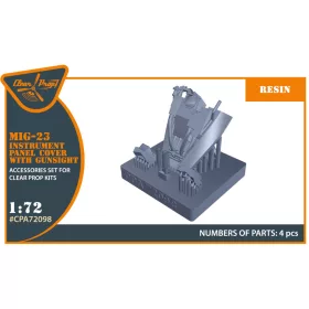   Clear Prop CPA72098 MiG-23 Instrument panel cover with gunsight for CP kits (1/72) feljavító készlet