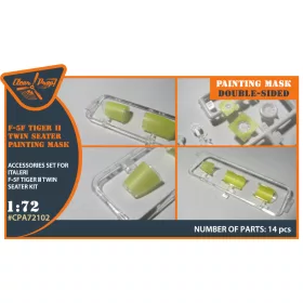  Clear Prop CPA72102 Northrop F-5F Tiger II painting mask on "yellow kabuki paper" for Italeri kits (1/72) maszkolósablon