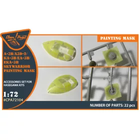   Clear Prop CPA72104 A-3B painting mask on "yellow kabuki paper" for Hasegawa kits (1/72) maszkolósablon