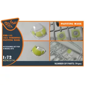   Clear Prop CPA72114 EMB-145  painting mask on "yellow kabuki paper" for A-model kits (1/72)