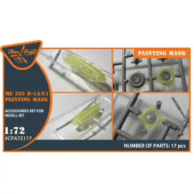   Clear Prop CPA72117 Me-262B-1A/U1 painting mask on "yellow kabuki paper" for REVELL kit (1/72)