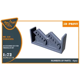   Clear Prop CPA72119 Me-410 B-1/U2/U4/R4 exhausts for Finemolds kits (1/72)