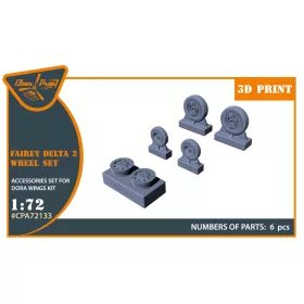   Clear Prop CPA72133 Fairey Delta 2 wheel set for Dora Wings kit (1/72) feljavító készlet