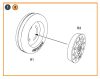 Clear Prop CPA72133 Fairey Delta 2  wheel set for Dora Wings kit (1/72)