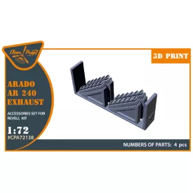   Clear Prop CPA72138 Arado Ar-240 exhausts for REVELL kit (1/72) feljavító készlet