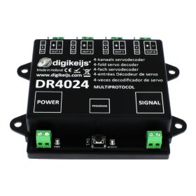   DIGIKEIJS DR4024 Szervodekóder, 4 csatornás + 4 extra csatlakozóval