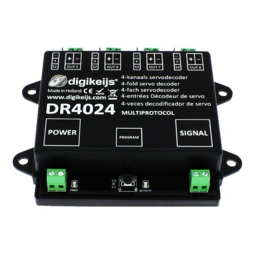 DIGIKEIJS DR4024 Szervodekóder, 4 csatornás + 4 extra csatlakozóval