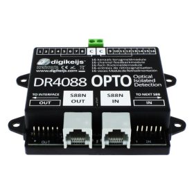   DIGIKEIJS DR4088OPTO 16-csatornás optikai vágányfoglaltság visszajelentő feedback modul S88N (AC)