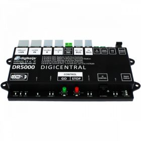   DIGIKEIJS DR5000 DIGICENTRAL Multibus Central (WiFi, LAN, LocoNet, XR-Bus, Booster-bus, RS), 15V tápegységgel