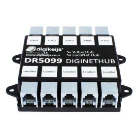 DIGIKEIJS DR5099 LocoNet és X-Bus Hub, 5-5 utas