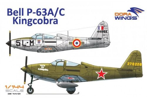 DORAWINGS 14401 Bell P-63A/C Kingcobra (2 in 1) 1/144 repülőgép makett