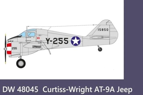 DORAWINGS 48045 Curtiss-Wright AT-9A Jeep 1/48 repülőgép makett