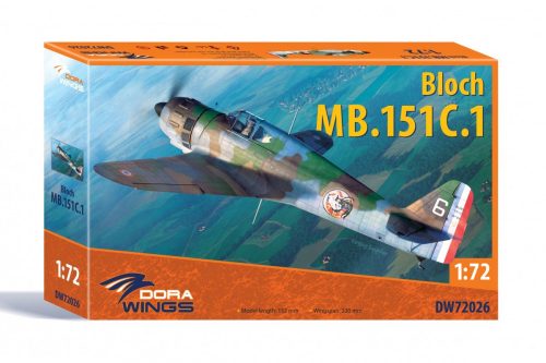 DORAWINGS 72026 Bloch MB.151 C.1 1/72 repülőgép makett