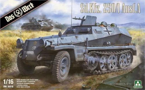 Das Werk DW16018 German Sd.Kfz. 250/1 Ausf. A (1/16) harcjármű makett