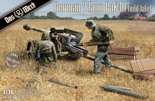 Das Werk DW16020 German 7,5cm Pak 40 (mid/late) 2in1  (1/16) löveg makett