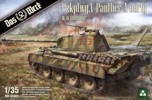 Das Werk DW35009 German Pz.Kpfw V Panther A early 1/35 harckocsi makett