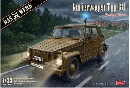 Das Werk DW35045 German Kurierwagen 181 Bluelight Version 1/35 harcjármű makett