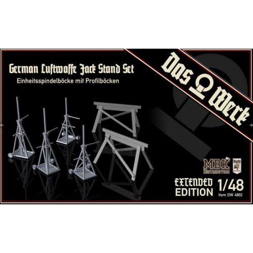 Das Werk DW48002 Luftwaffe Jack Stand Set with Saw Horses - Extended Edition 1/48 dioráma kiegészítő